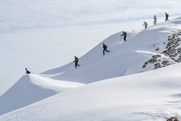 Snowshoeing in the mountains | © Kleinwalsertal Tourismus eGen