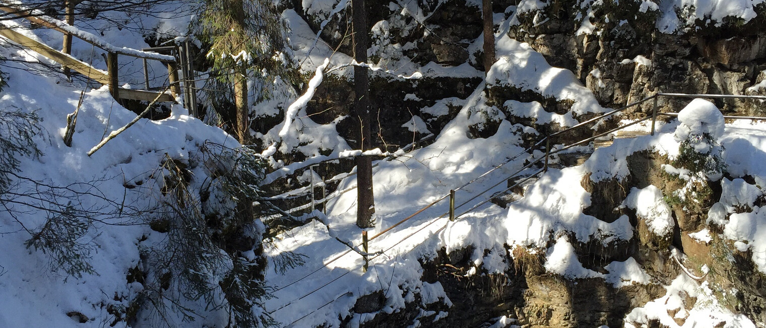 Naturbrücke im Winter | © Kleinwalsertal