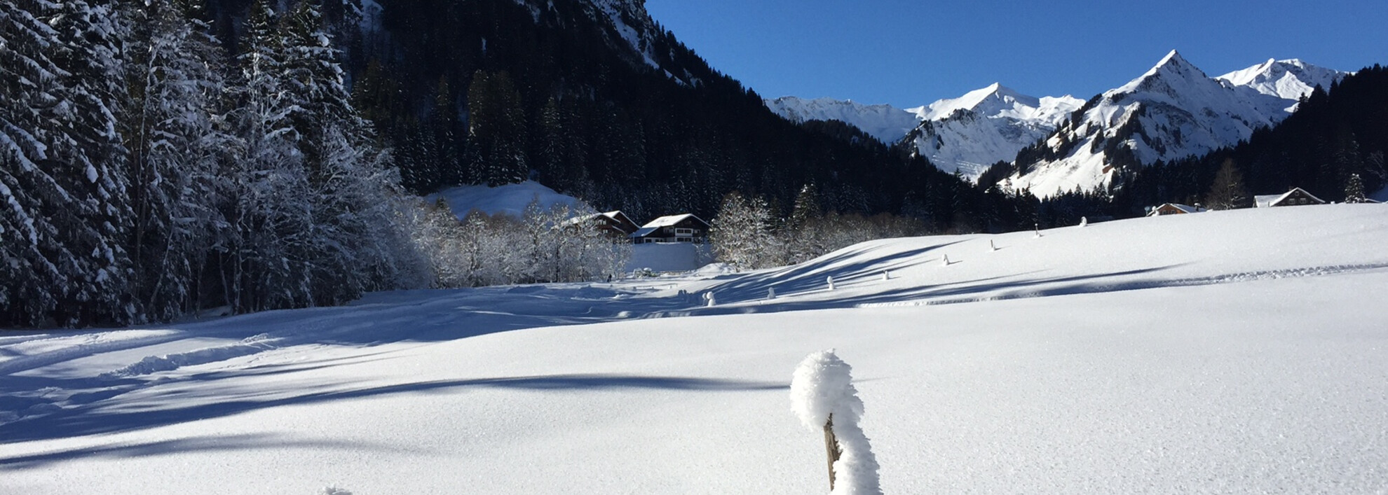 Winterwandern von Bödmen nach Baad | © Kleinwalsertal Tourismus eGen