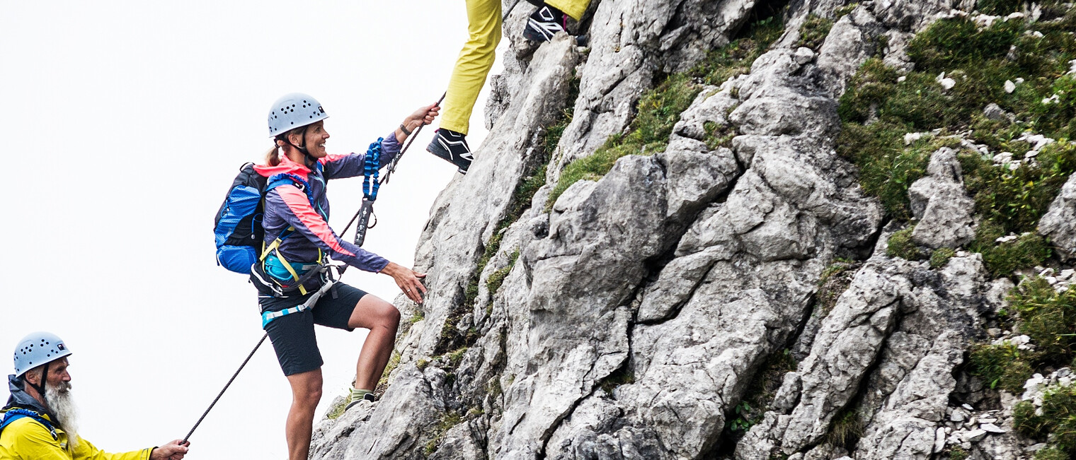 2-Länder-Sportklettersteig | © Kleinwalsertal Tourismus eGen | @Fotograf: Dominik Berchtold