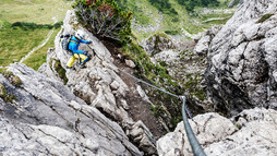 2-Länder-Sportklettersteig | © Kleinwalsertal Tourismus eGen | @Fotograf: Dominik Berchtold