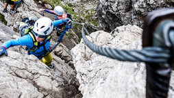 2-Länder-Sportklettersteig | © Kleinwalsertal Tourismus eGen | @Fotograf: Dominik Berchtold