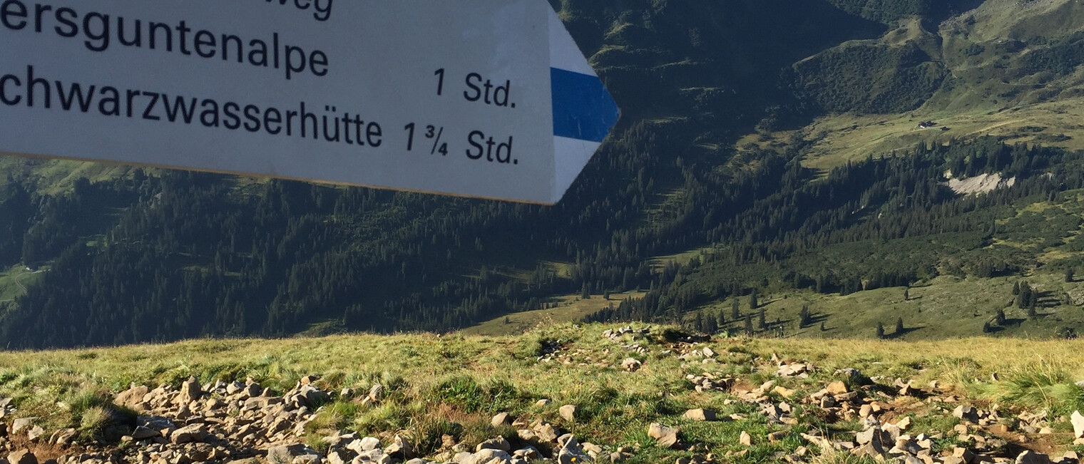 Abstieg vom Plateau zur Ifersguntenalpe | © Kleinwalsertal Tourismus eGen