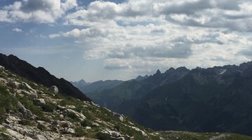 Blick von Südwesten auf die Oberstdorfer Berge