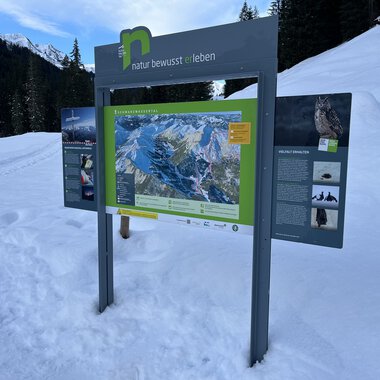 Übersichtstafel Schwarzwassertal beim Herzsee