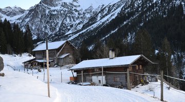 Blick zurück auf dem Weg ins Höfle