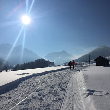 Winterwandern: zur Naturbrücke am Schwarzwasserbach
