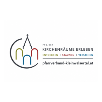 Ein Logo des Projekts "Kirchenräume erleben". Es lädt dazu ein, Kirchen zu entdecken und mehr über sie zu erfahren. | © Pfarrverband Kleinwalsertal Logo