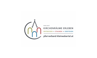 A logo for the project "Experiencing Church Spaces". It invites to the discovery and understanding of church spaces. | © Pfarrverband Kleinwalsertal Logo