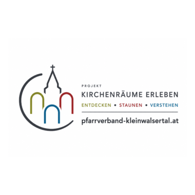 A logo of the project "Experiencing Church Spaces". It invites you to explore and understand ecclesiastical spaces. | © Pfarrverband Kleinwalsertal Logo