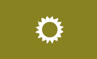A logo of the nature hotel Chesa Valisa. It shows a sun on a green background. | © Naturhotel Chesa Valisa Logo