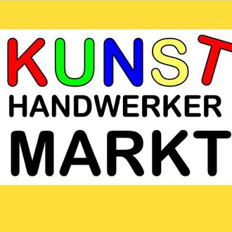 Solid color background with colorful text. The words "ART CRAFTS MARKET" highlight a crafts event. | © Jogi Hoevel