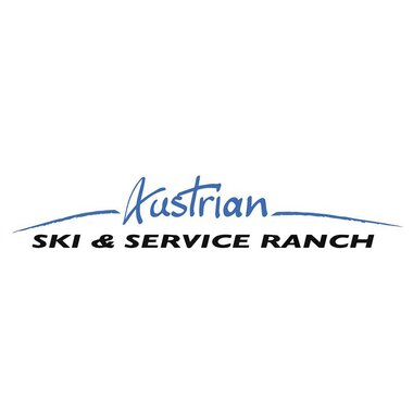 The logo of the Austrian Ski & Service Ranch. It features the name in blue and black lettering, surrounded by simple design elements. | © Austrian Ski-& Service Ranch Logo
