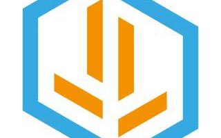 Ein stilisiertes Logo mit einem hexagonalen Design. Die Farben sind Blau und Orange, mit geometrischen Formen im Innenbereich. | © Logo langlaufschule_kwt_instagram