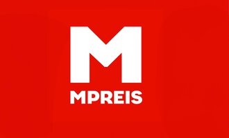 A red logo with a large white "M" and the inscription "MPREIS" below. The design is modern and eye-catching. | © Logo MPreis