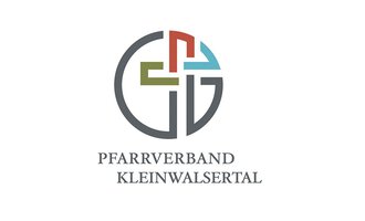 Ein modernes Logo des Pfarrverbands Kleinwalsertal. Es zeigt verschiedene geometrische Formen in unterschiedlichen Farben. | © Pfarrverband Kleinwalsertal Logo