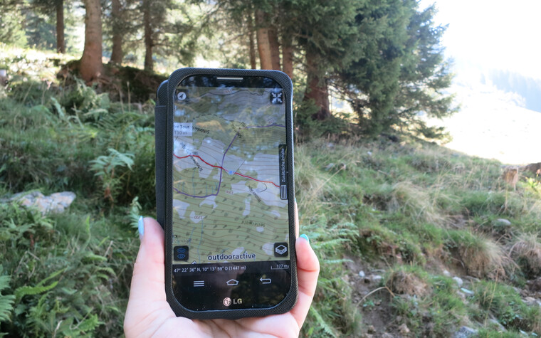 App mit GPS Daten | © Kleinwalsertal Tourismus eGen | Fotograf: Antje Pabst