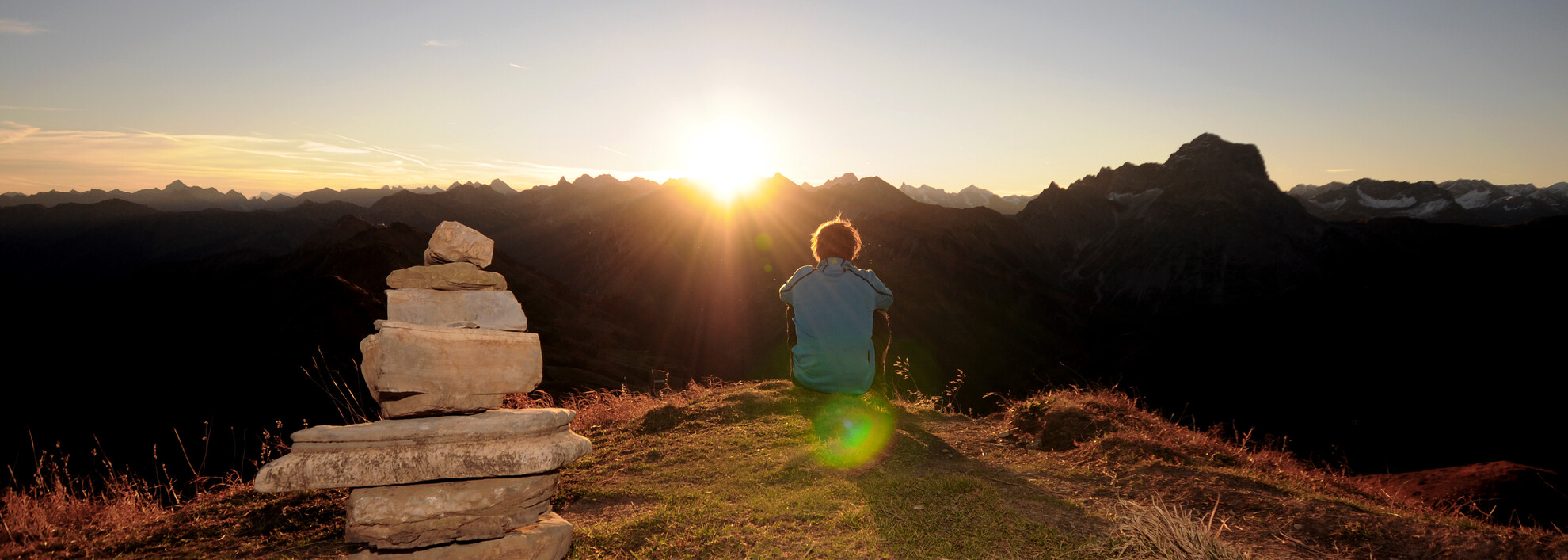 Sonnenaufgang Grünhorn | © Kleinwalsertal Tourismus eGen | Fotograf: Dominik Berchtold