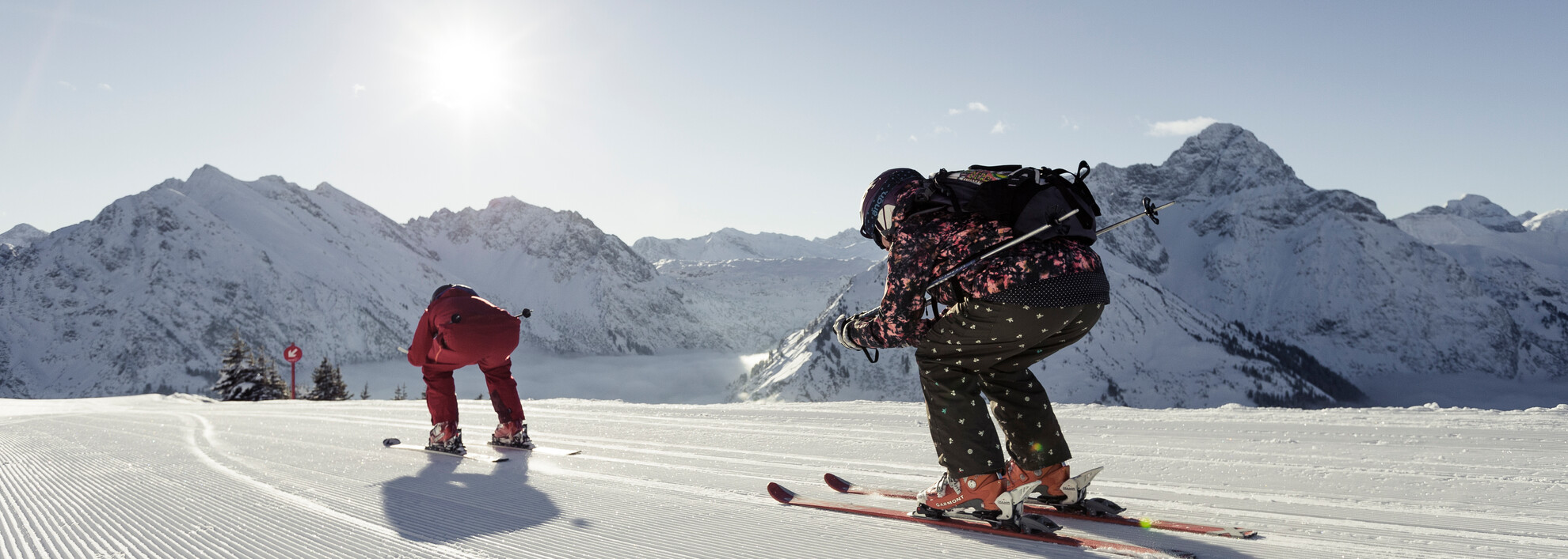 Skiing at the Walmendingerhorn | © Kleinwalsertal Tourismus eGen | Photographer: Oliver Farys