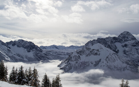 Winter view Widderstein | © Kleinwalsertal Tourism eGen | Photographer: Louisa Hieke