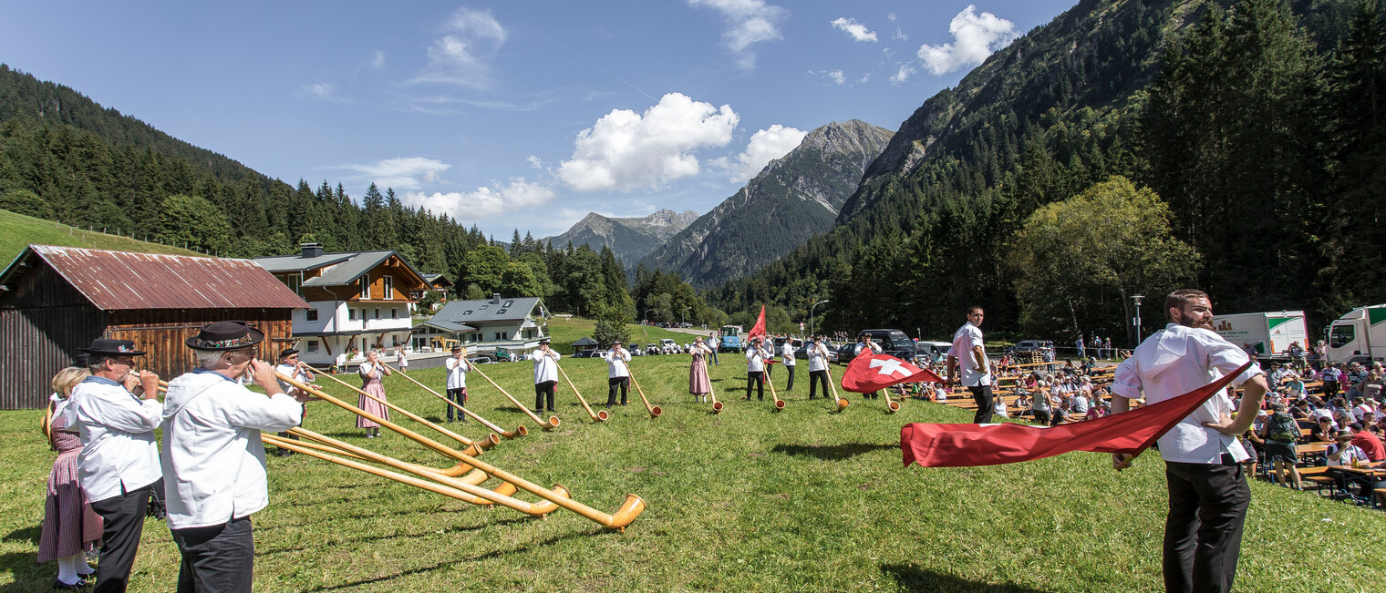 Alphornfestival 2018 in Baad | ©  Kleinwalsertal Tourismus eGen | Fotograf: Frank Drechsel