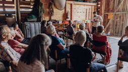 Sascha Garzetti at the Festival of Literature 2023 | © Kleinwalsertal Tourismus | Photographer: Philipp Herzhoff