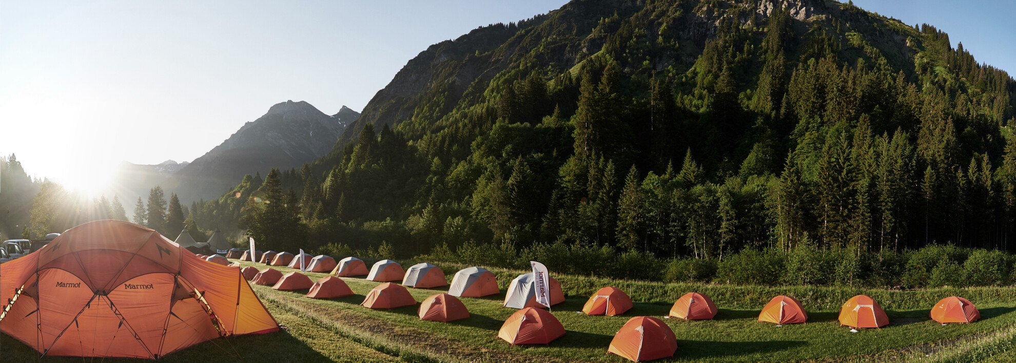 Campingplatz beim Marmot Family Camp | © Kleinwalsertal Tourismus eGen | Fotograf: Ben Wiesenfarth