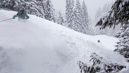 Feinster Powder beim VAUDE Skitourencamp | © Bergwelt Oberstaufen | Fotograf: Moritz Sonntag