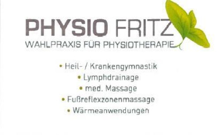 Praxis Physiotherapie Fritz Visitenkarte Logo