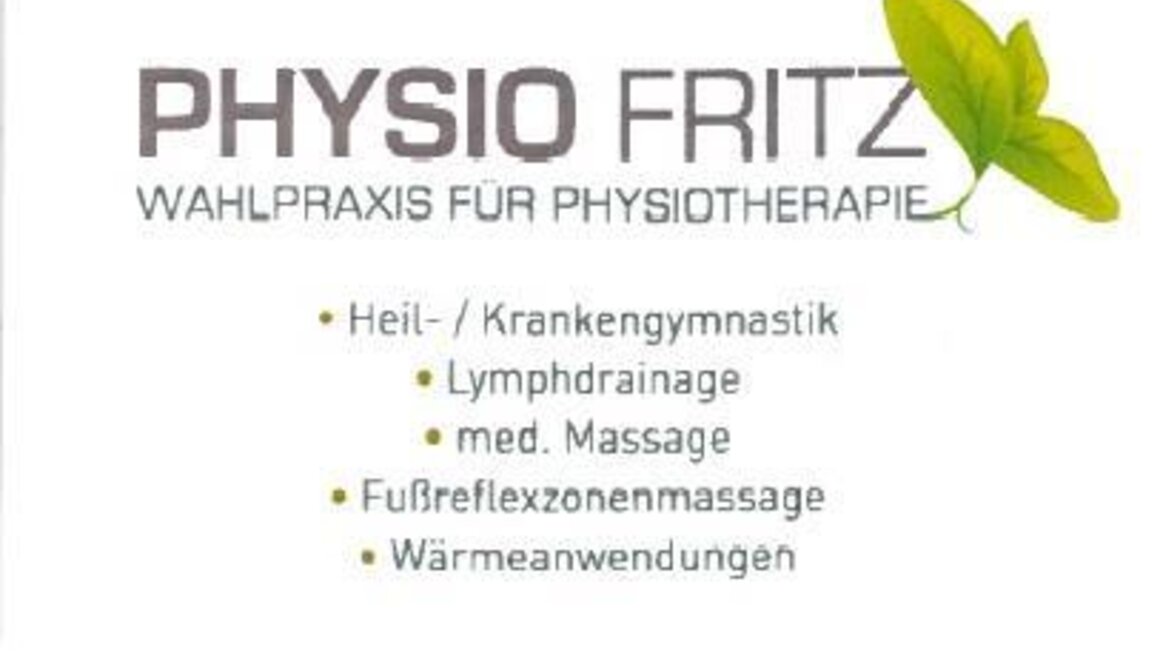 Praxis Physiotherapie Fritz Visitenkarte