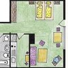 Photo of apartment 1 /comb. living-bed-room/shower, bath, WC
