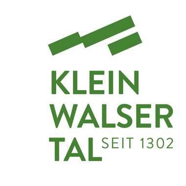 Logo der Kleinalser Tal, bestehend aus grünen Linien und dem Schriftzug 'KLEIN WALSER TAL SEIT 1302'. | © Kleinwalsertal Tourismus eGen